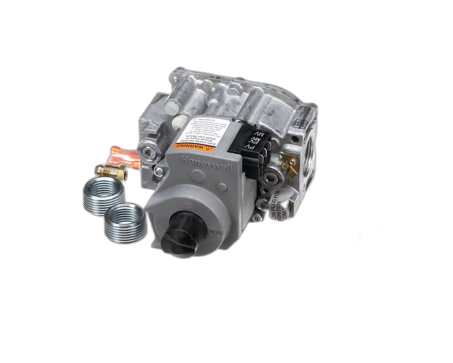 Gas Valve, Natural Gas, 24 Volt, 3/4" x 3/4", with LP Conversion Kit & 2 3/4" x 1/2" Bushings Gas Control Valve, Regulators, Flexible Gas Line
