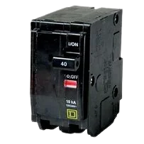 SQUARE D DOUBLE POLE 40 AMP QO PLUG-ON CIRCUIT BREAKER Electrical, Transformers, Relay