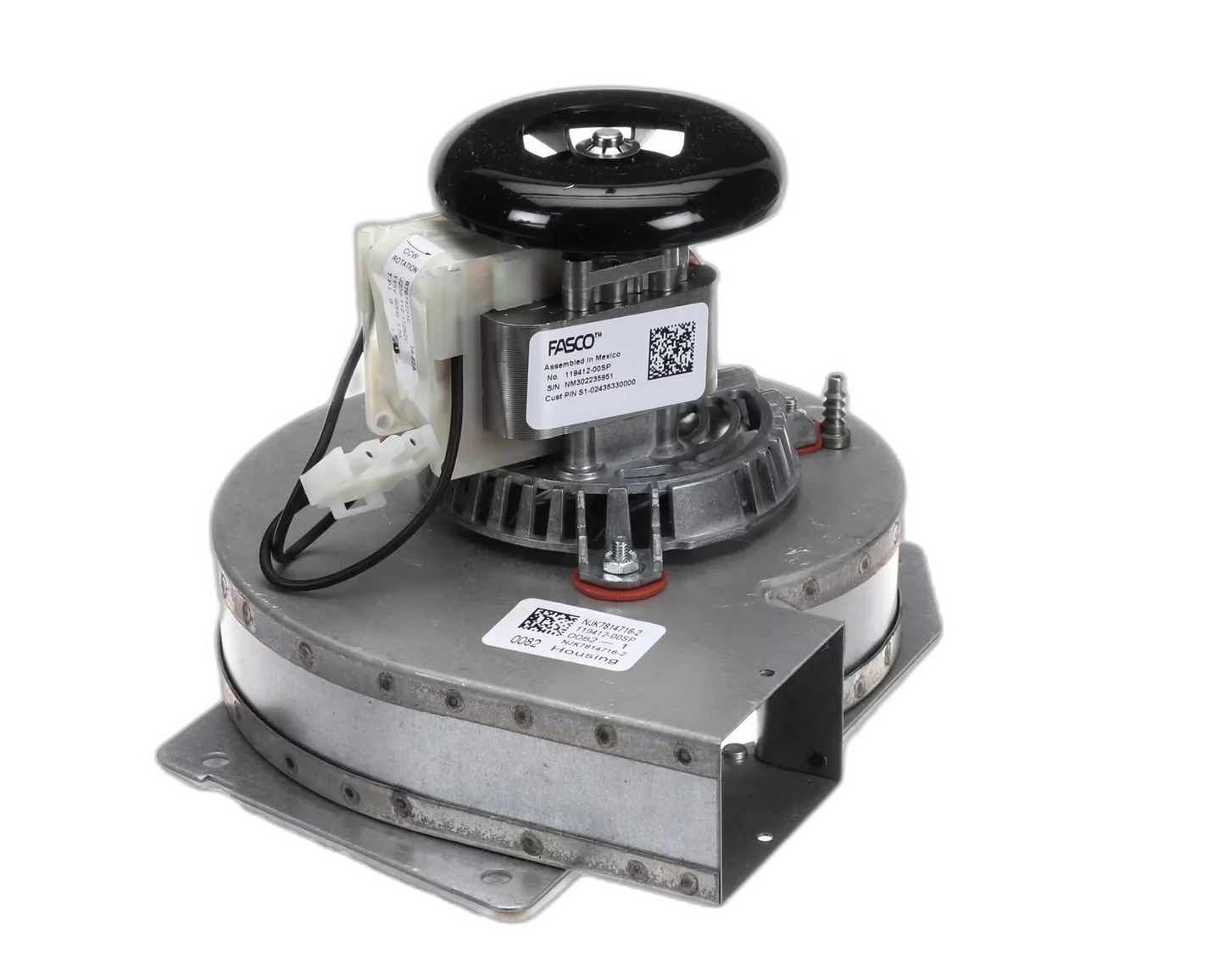 Blower/Motor Assembly, Draft Inducer, 115V, 60HZ, 1 Speed, CCW Blower Motors, Fan, Run Capacitors