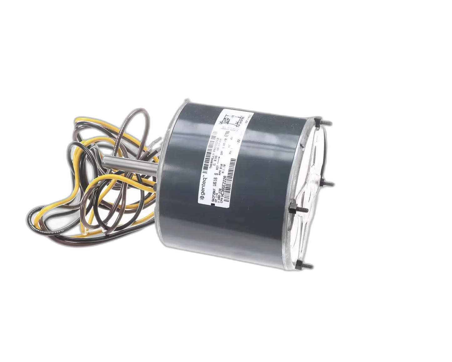 Fan Motor, Condenser, 208/230V, 60HZ, 1PH, 810RPM, 1/5HP, Clockwise Blower Motors, Fan, Run Capacitors