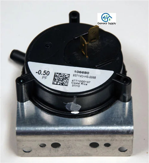 YORK PRESURE SWITCH 0.50" WC Air Pressure Switch, Air Proving