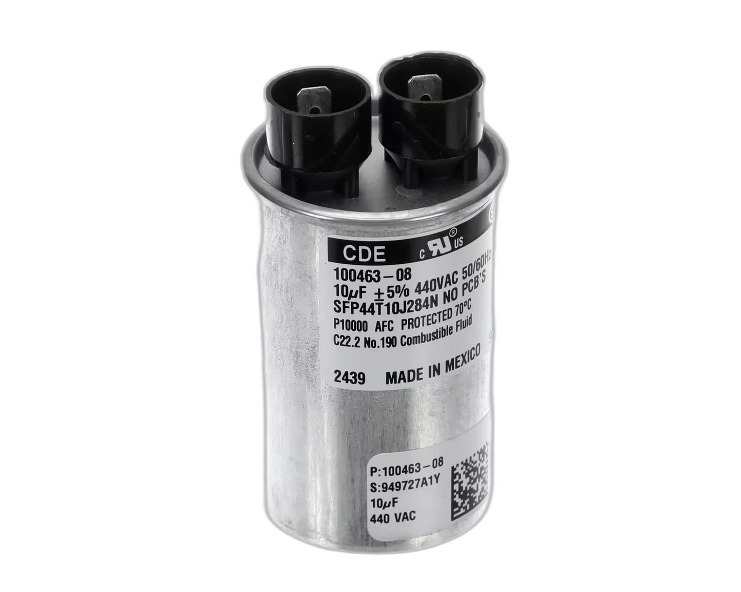 RUN CAPACITOR 10MFD 370/440V Blower Motors, Fan, Run Capacitors