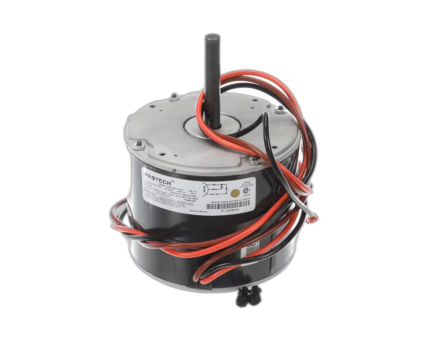 Motor, Condenser, 208/230 Volt, 60HZ, 1/3HP, 1PH, 825 RPM Blower Motors, Fan, Run Capacitors
