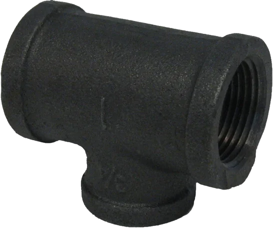 1" X 1" X 3/4" BLACK MALLEABLE STEEL TEE Steel Fittings