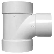 3" X 2" X 3" PVC SCH 40 TEE WHITE PVC Schedule 40, 636 PVC, S636, ABS