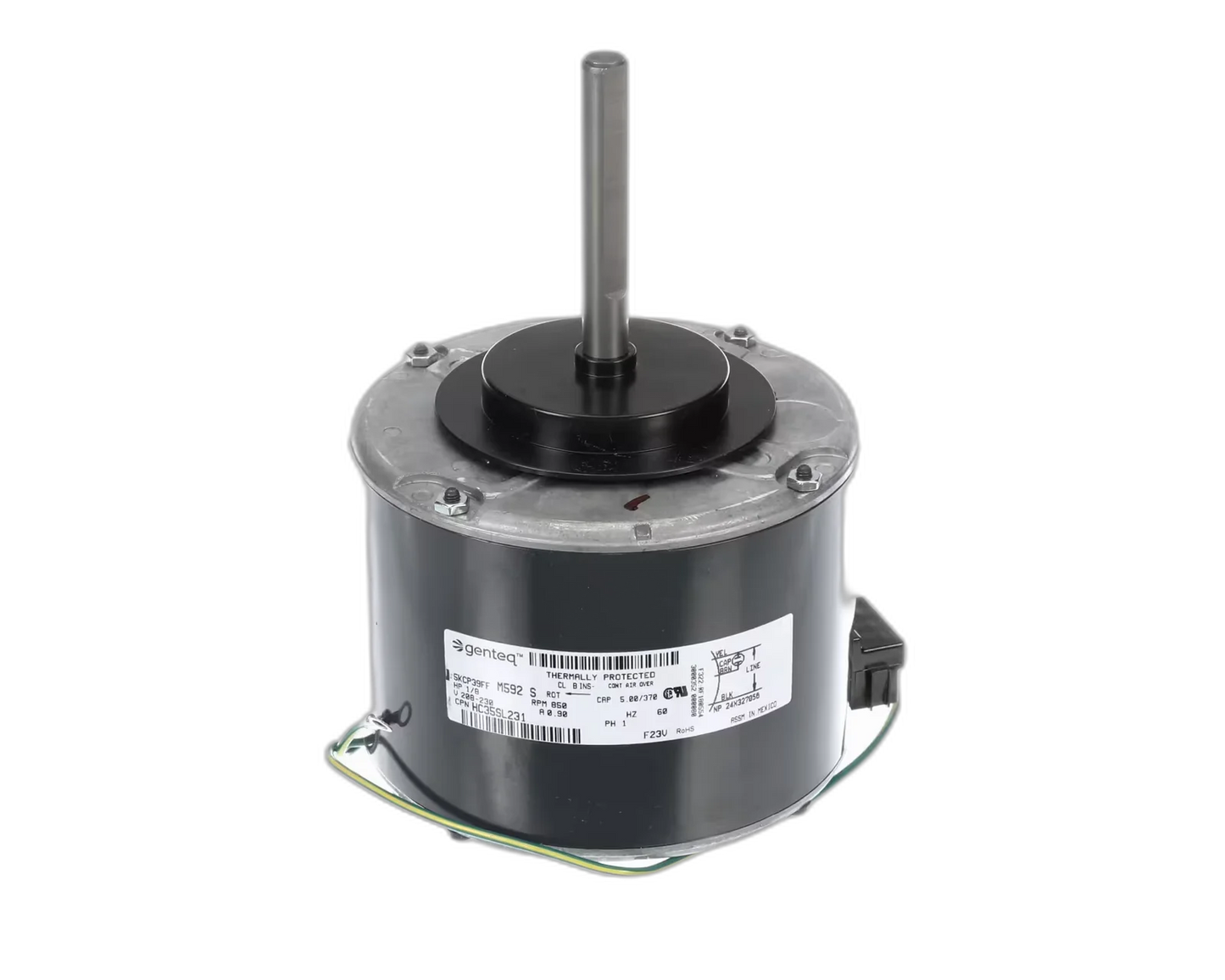 Fan Motor, Condenser, 208-230 Volt, 1PH, 1/8 HP, 830 RPM Blower Motors, Fan, Run Capacitors