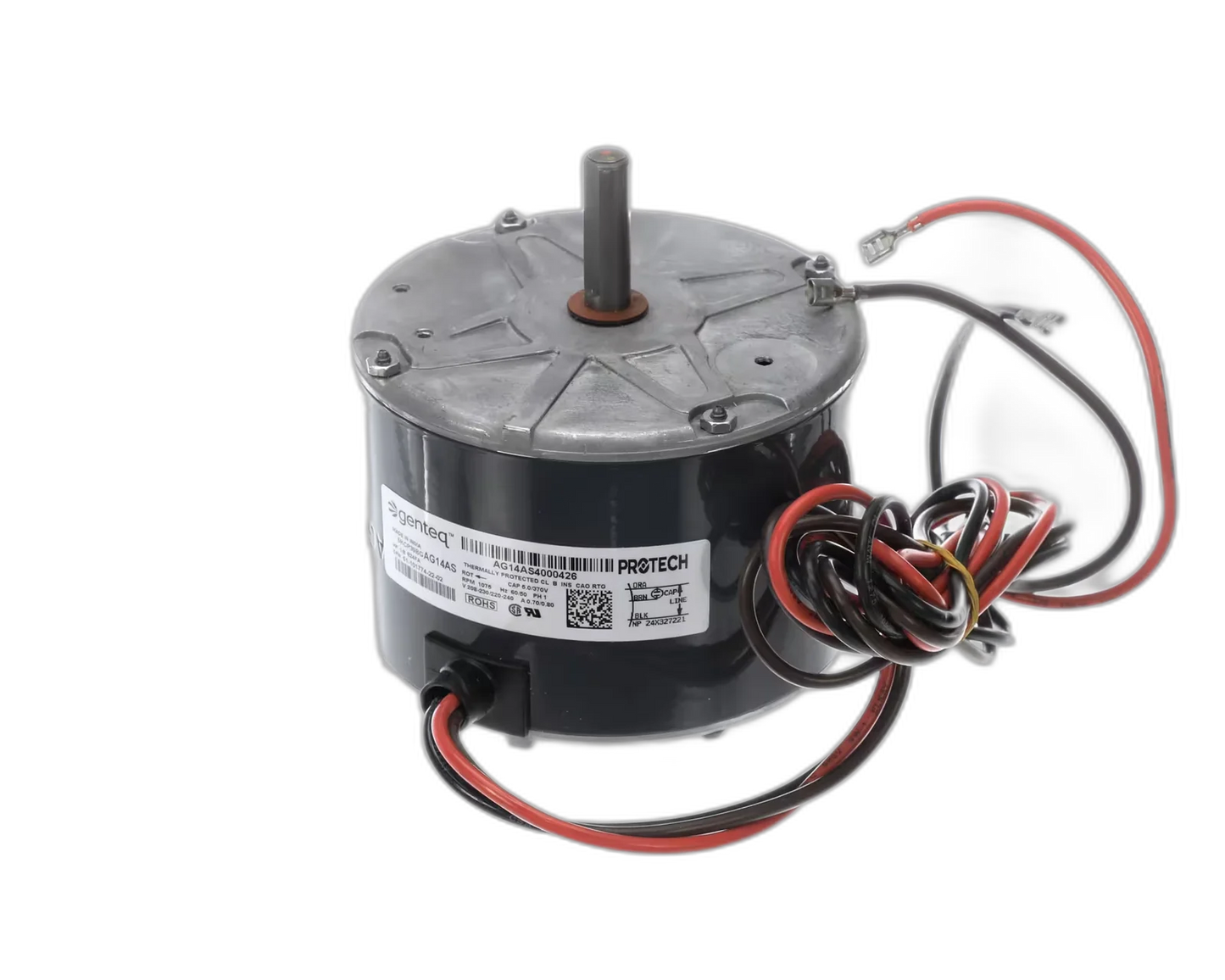 Motor, 208-230 Volt, 50/60HZ, 1PH, 1/8HP, 1075 RPM Blower Motors, Fan, Run Capacitors