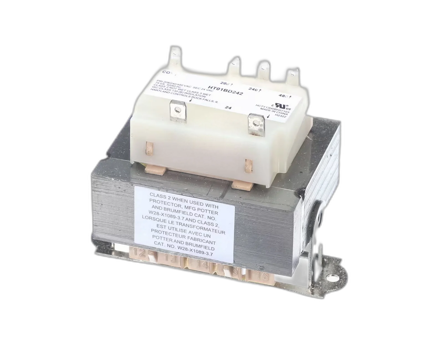 Transformer, 208/240/480 to 24VAC, 50/60HZ, 75VA Electrical, Transformers, Relay