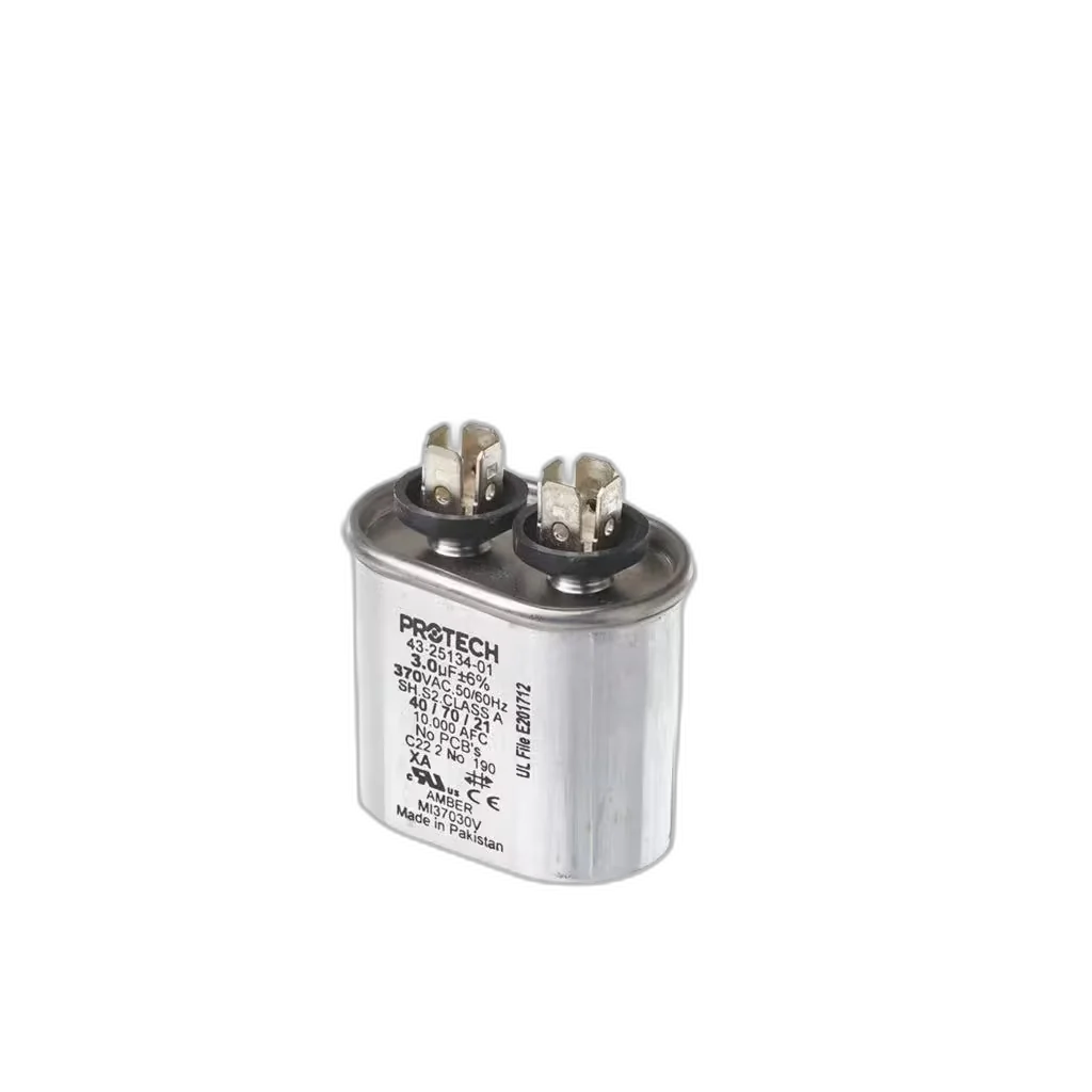 Capacitor, Run, 3uF, 370VAC, 50/60HZ, Oval Blower Motors, Fan, Run Capacitors