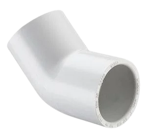 1/2" 45 DEGREE CPVC ELBOW PVC Schedule 40, 636 PVC, S636, ABS