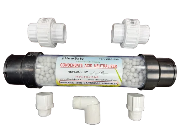 12" PHEWSAFE CONDENSATE ACID NEUTRALIZER REPLACEMENT KIT WITH 3/4" FITTINGS | FOR FURNACES & BOILERS UP TO 250,000 BTU Boiler parts, Condensate Pumps