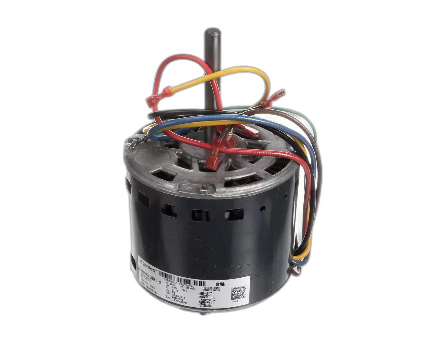 Blower Motor, 208/230V, 60HZ, 1PH, 1075/3 Speed, 1/3HP, Counterclockwise Blower Motors, Fan, Run Capacitors