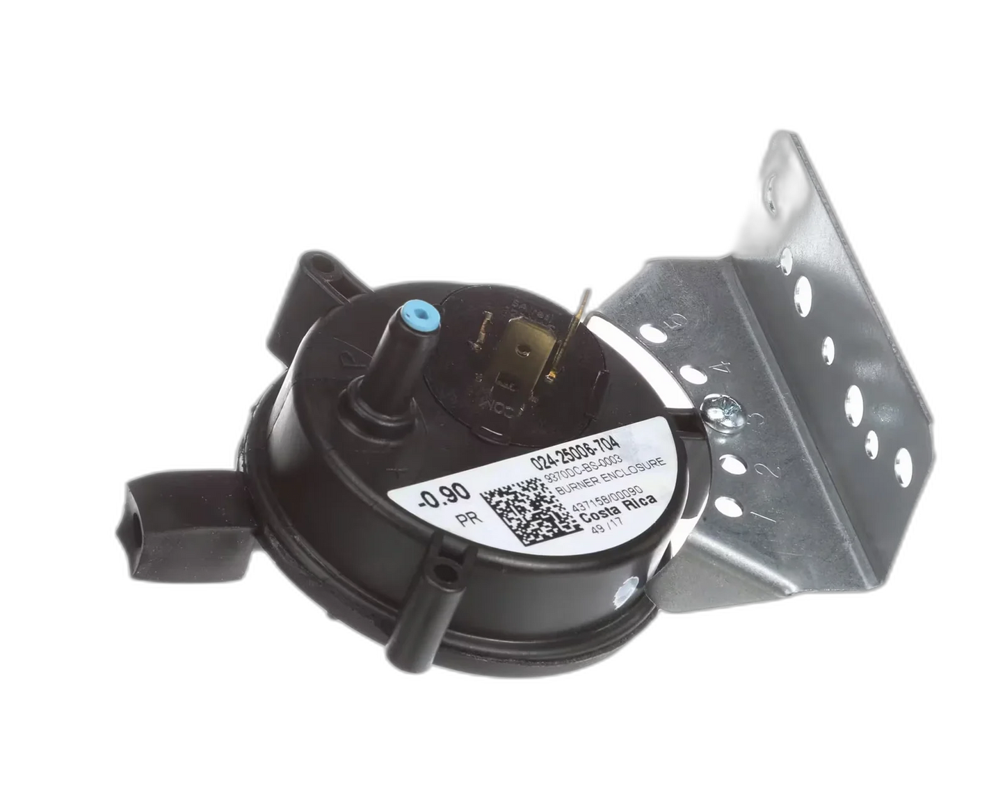 AIR PRESSURE SWITCH WITH BRACKET, 0.90" WC Air Pressure Switch, Air Proving