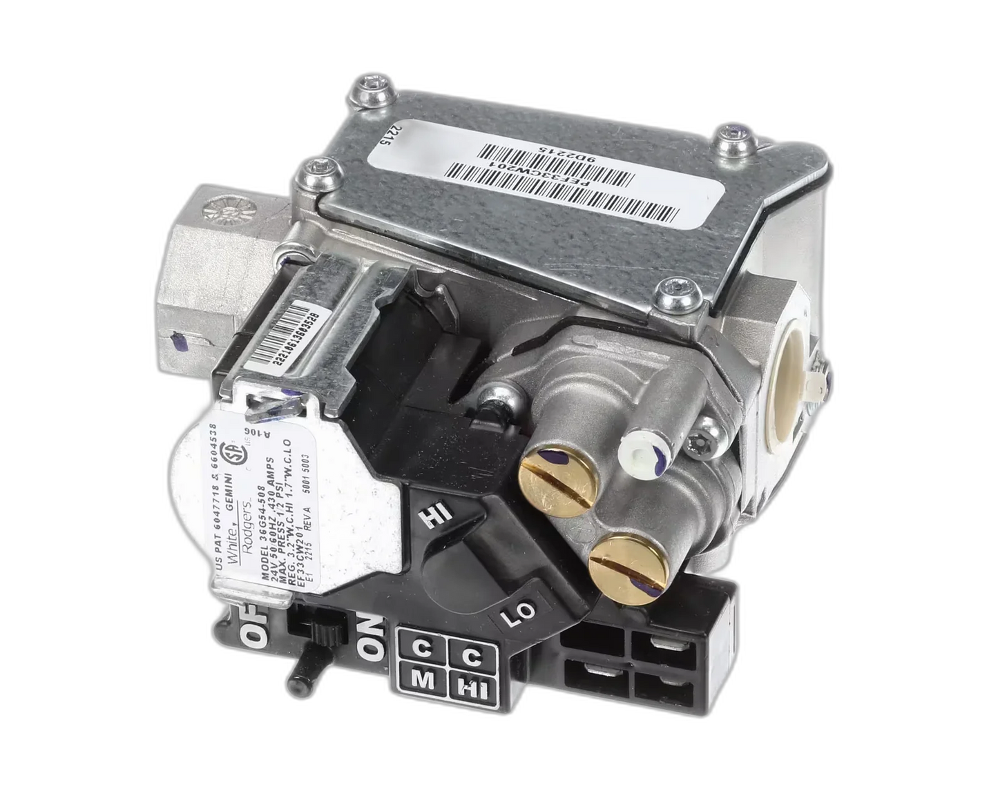 Gas Valve, Natural Gas, 24 Volt, 50/60HZ, 3.2"WC, 3/4" x 1/2" Gas Control Valve, Regulators, Flexible Gas Line