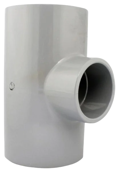 3" X 3" X 2" PVC FGV TEE WHITE S636 PVC Schedule 40, 636 PVC, S636, ABS