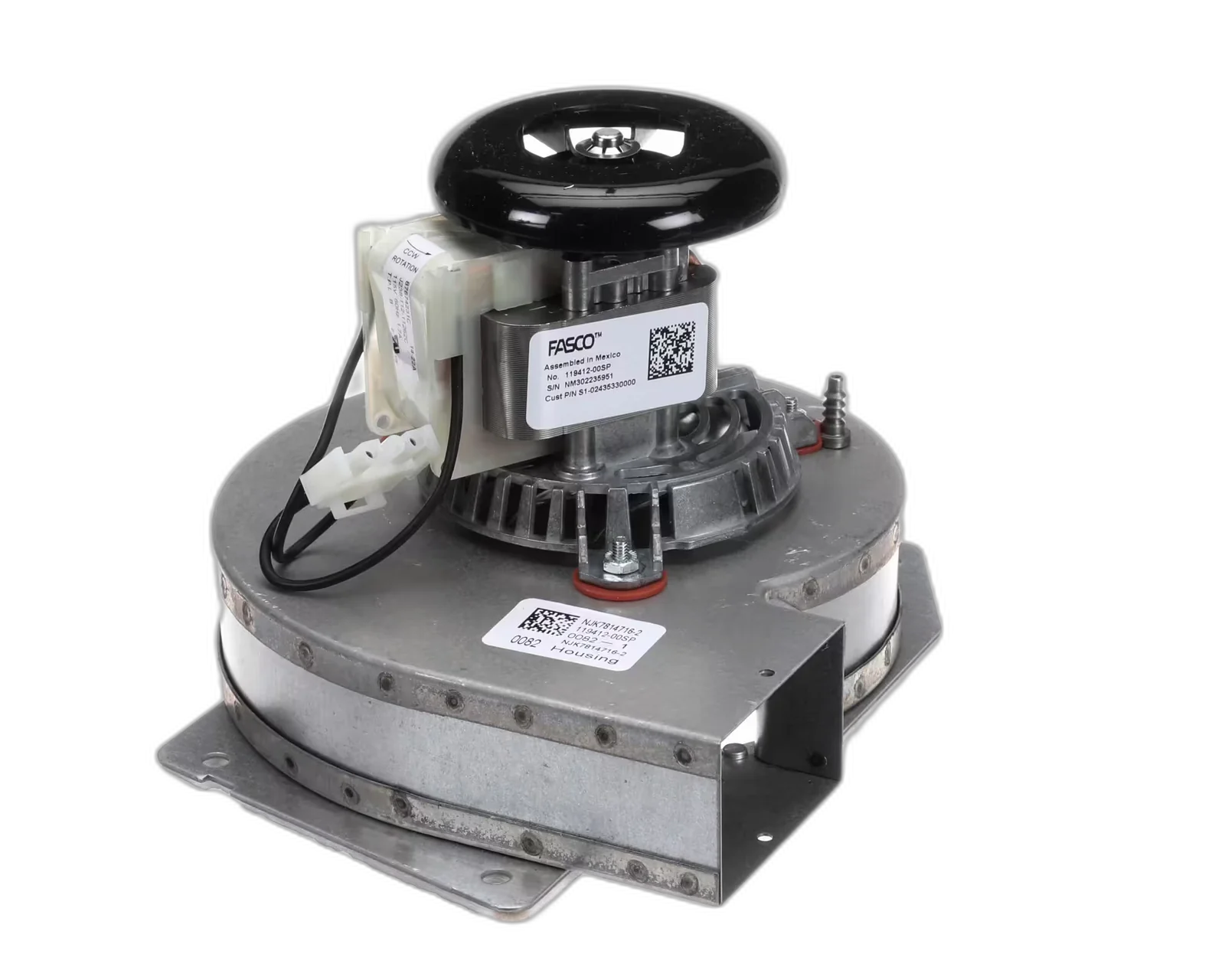 Blower/Motor Assembly, Draft Inducer, 115V, 60HZ, 1 Speed, CCW Blower Motors, Fan, Run Capacitors
