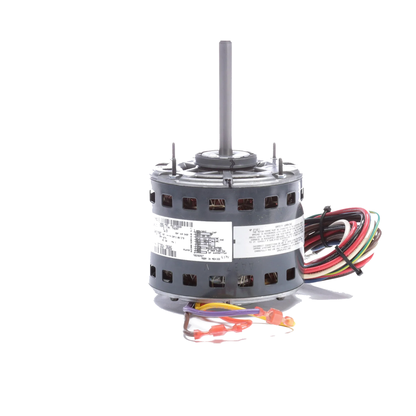 1/3HP SHORT BODY BLOWER MOTOR 5" DIA BODY 2 SPEED 115V 1075RPM CAPACITOR 370/440V 7.5MFD Blower Motors, Fan, Run Capacitors