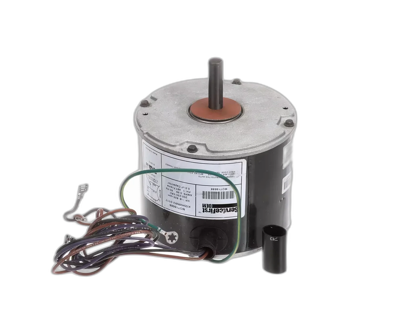 TRANE MOTOR, 200-230 VOLT, 1/8HP, 825RPM, 48 FRAME Blower Motors, Fan, Run Capacitors