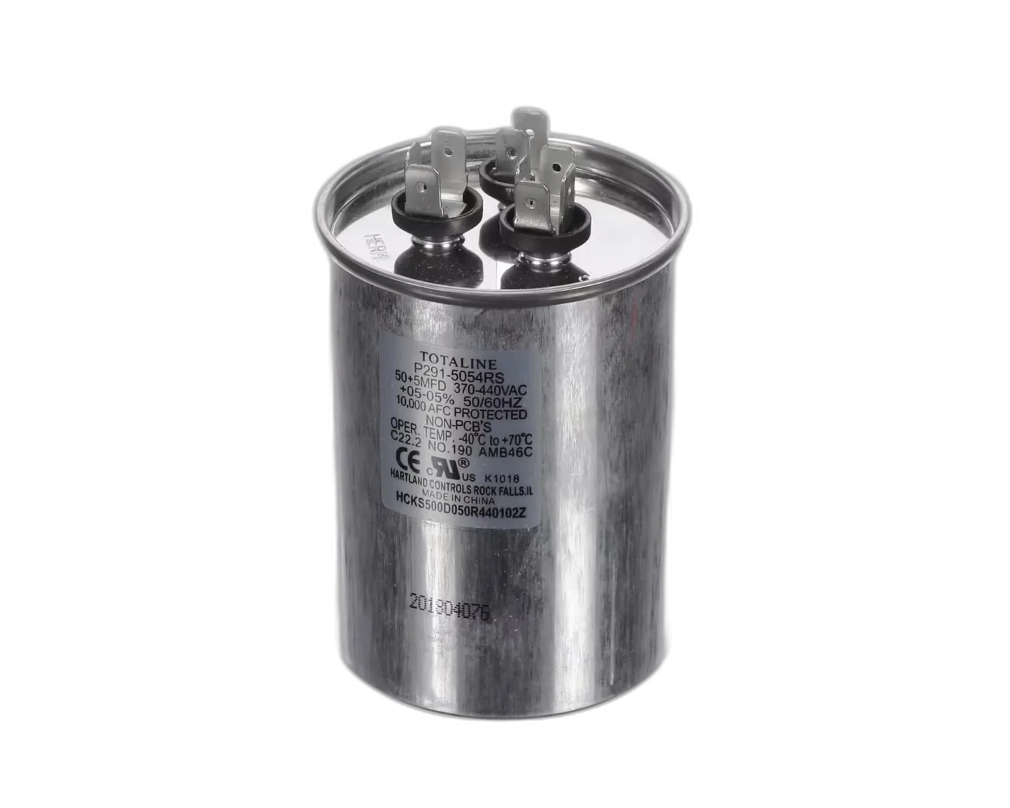 Capacitor, Run, 50 + 5MFD, 370-440VAC, 50/60HZ Blower Motors, Fan, Run Capacitors