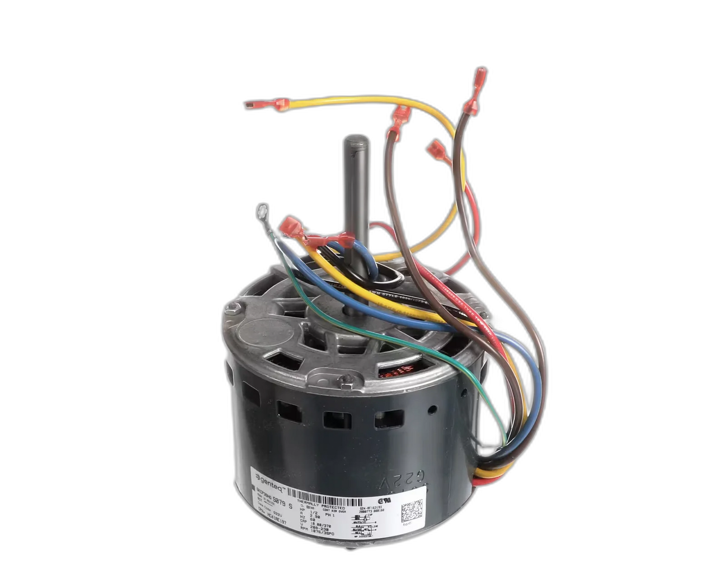 Blower Motor, 208/230V, 60HZ, 1PH, 1075/3 Speed, 1/2HP, Counterclockwise Blower Motors, Fan, Run Capacitors
