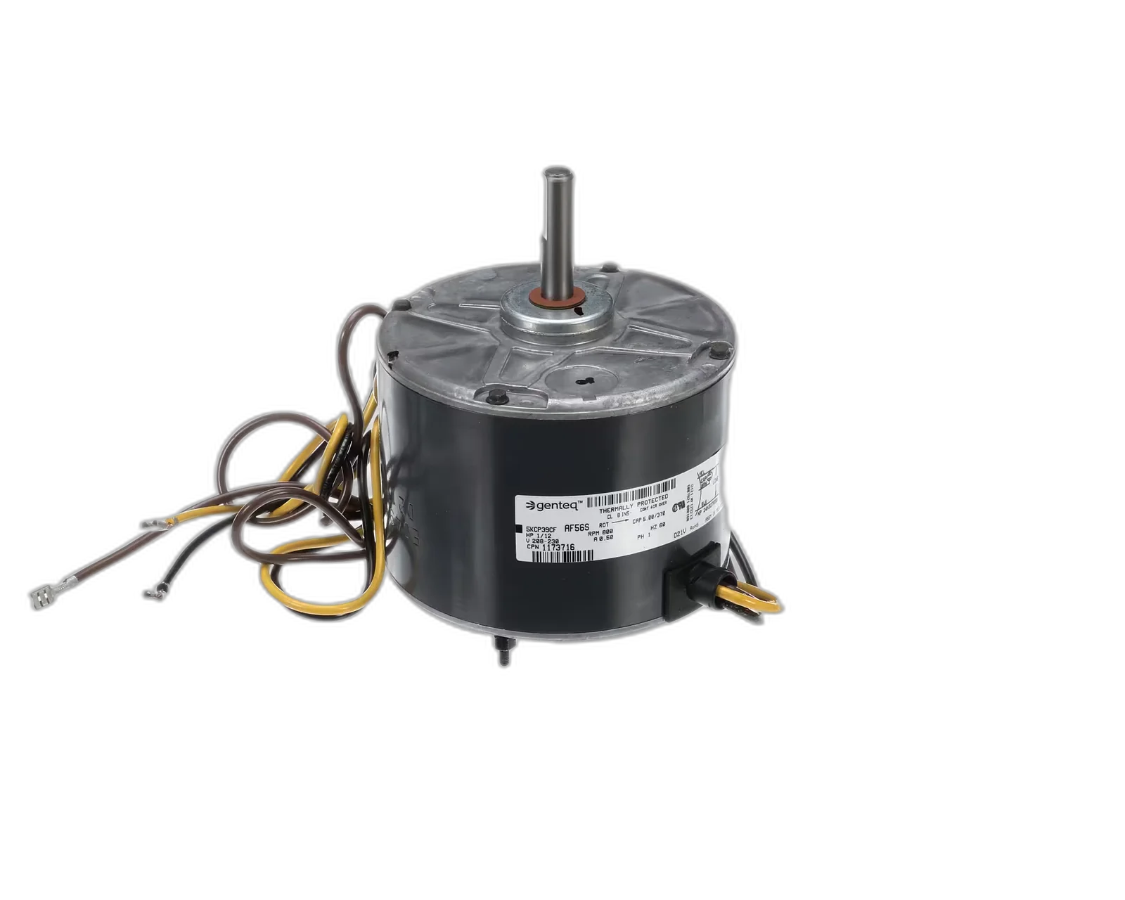 Motor, Condenser, 208-230V, 1 PH, 60HZ, 1/2 HP, 800 RPM Blower Motors, Fan, Run Capacitors