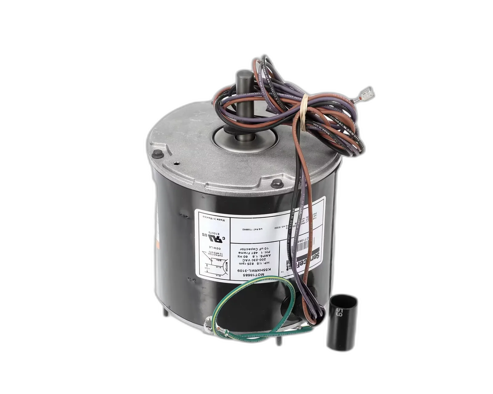 Motor, 200-230 Volt, 825RPM, 1/5HP, 48 Frame Blower Motors, Fan, Run Capacitors