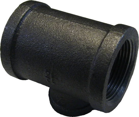 1-1/4" X 1-1/4" X 3/4" BLACK MALLEABLE TEE Steel Fittings