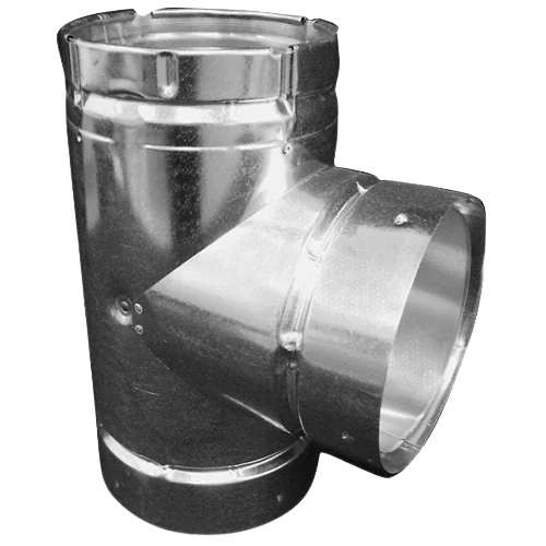 6" X 6" X 6"  B-VENT TEE Metal Venting