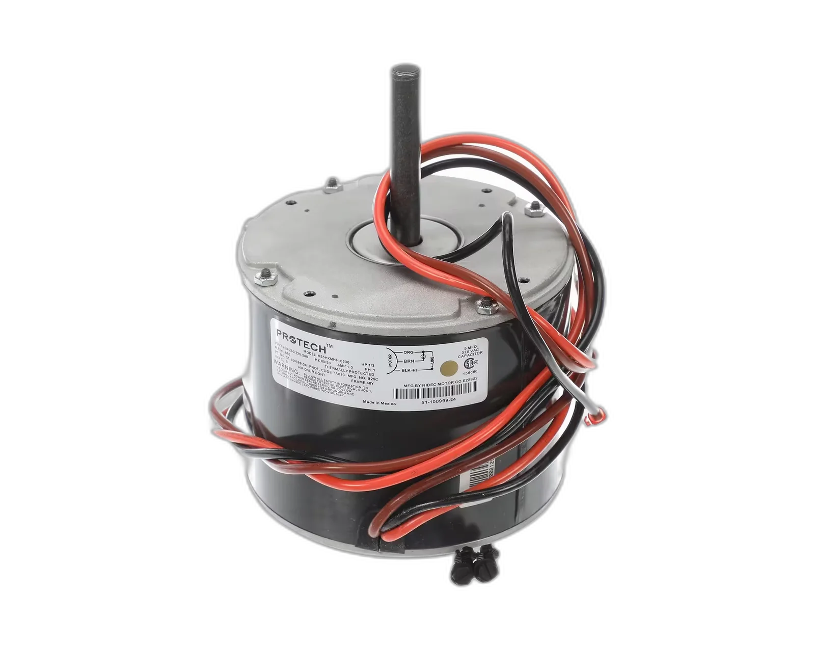 Motor, Condenser, 208/230 Volt, 60HZ, 1/3HP, 1PH, 825 RPM Blower Motors, Fan, Run Capacitors