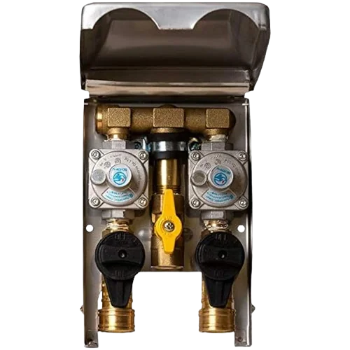 STAINLESS BBQ OUTLET 2# DBL Gas Control Valve, Regulators, Flexible Gas Line