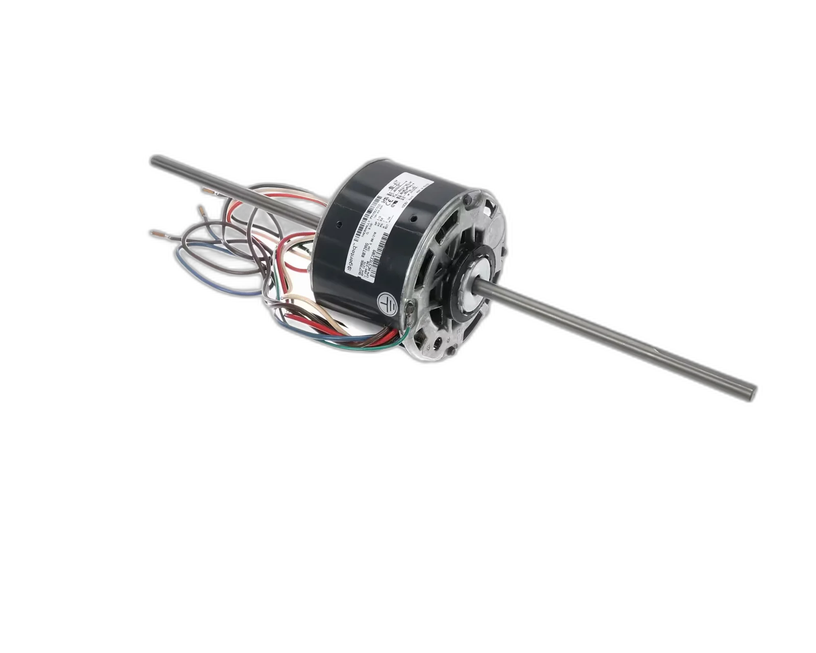 Motor, 208-230V, 60HZ, 50/60HZ, 1275RPM, 1/6HP, CCW Blower Motors, Fan, Run Capacitors