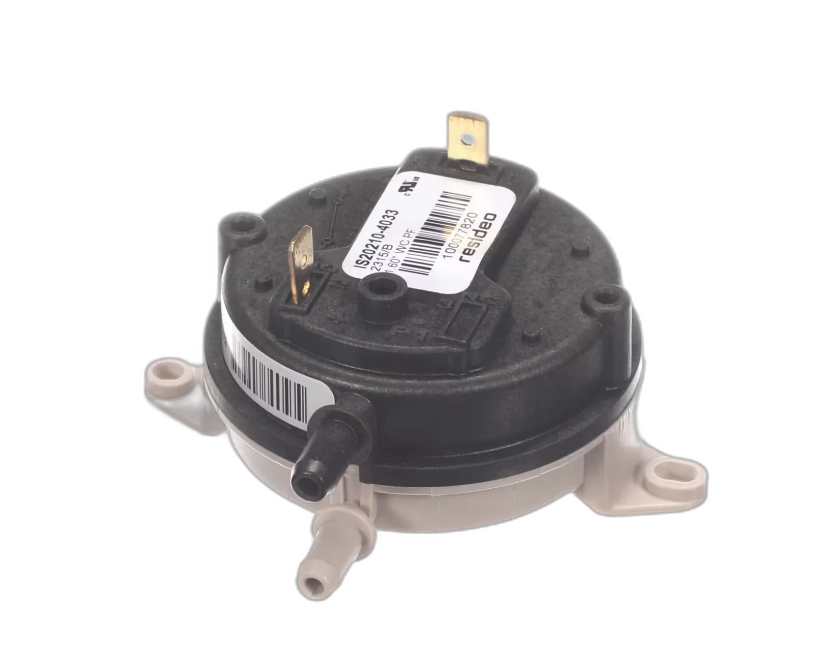 LENNOX PRESSURE SWITCH DUAL PORT SPST 1.60" WC Air Pressure Switch, Air Proving