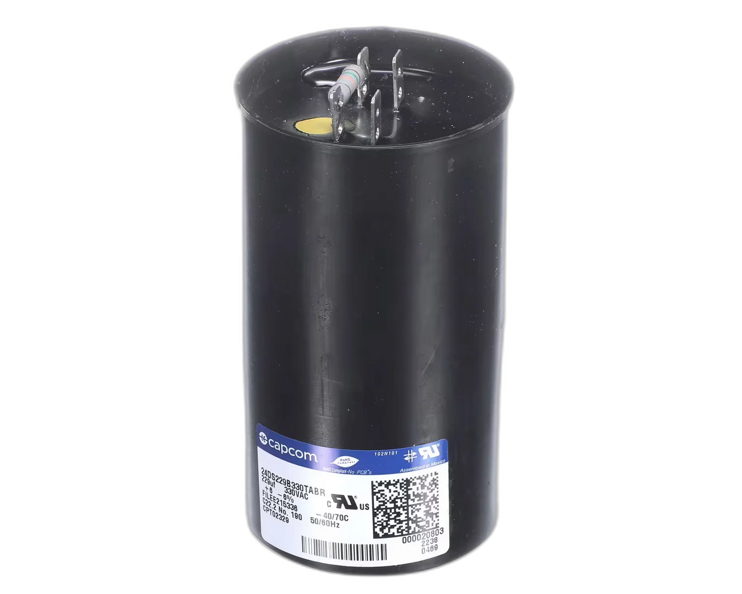 Capacitor, Start, 330 Volt 50/60HZ, 195uF, Round Blower Motors, Fan, Run Capacitors