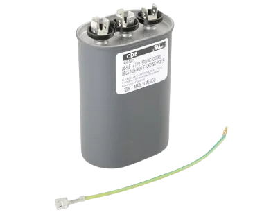 LENNOX 25/5 MFD DUAL RUN CAPACITOR, 370 VAC, OVAL Blower Motors, Fan, Run Capacitors