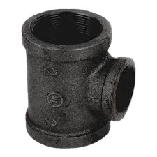 2" X 2" X 1-1/4" BLACK MALLEABLE STEEL TEE Steel Fittings