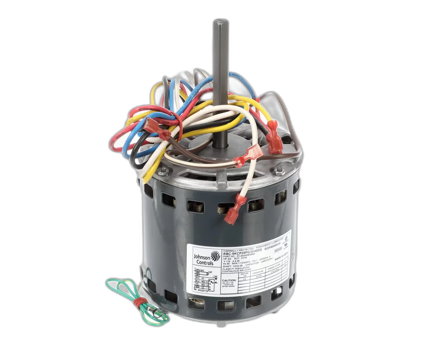 Blower Motor, 115 Volt, 60HZ, Counter Clockwise, 3/4HP, 1110 RPM Blower Motors, Fan, Run Capacitors