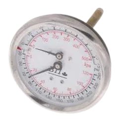 1/2" NPT 3" FACE TRIDICATOR CENTRE BACK MOUNT (ANGLE) Boiler parts, Condensate Pumps