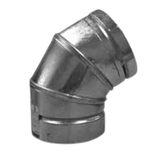 6" X 45 DEG B-VENT ADJUSTABLE ELBOW Metal Venting
