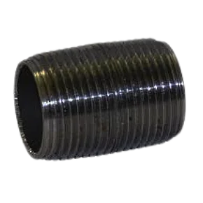 1-1/4" BLACK MALLEABLE STEEL CLOSED NIPPLE Steel Fittings
