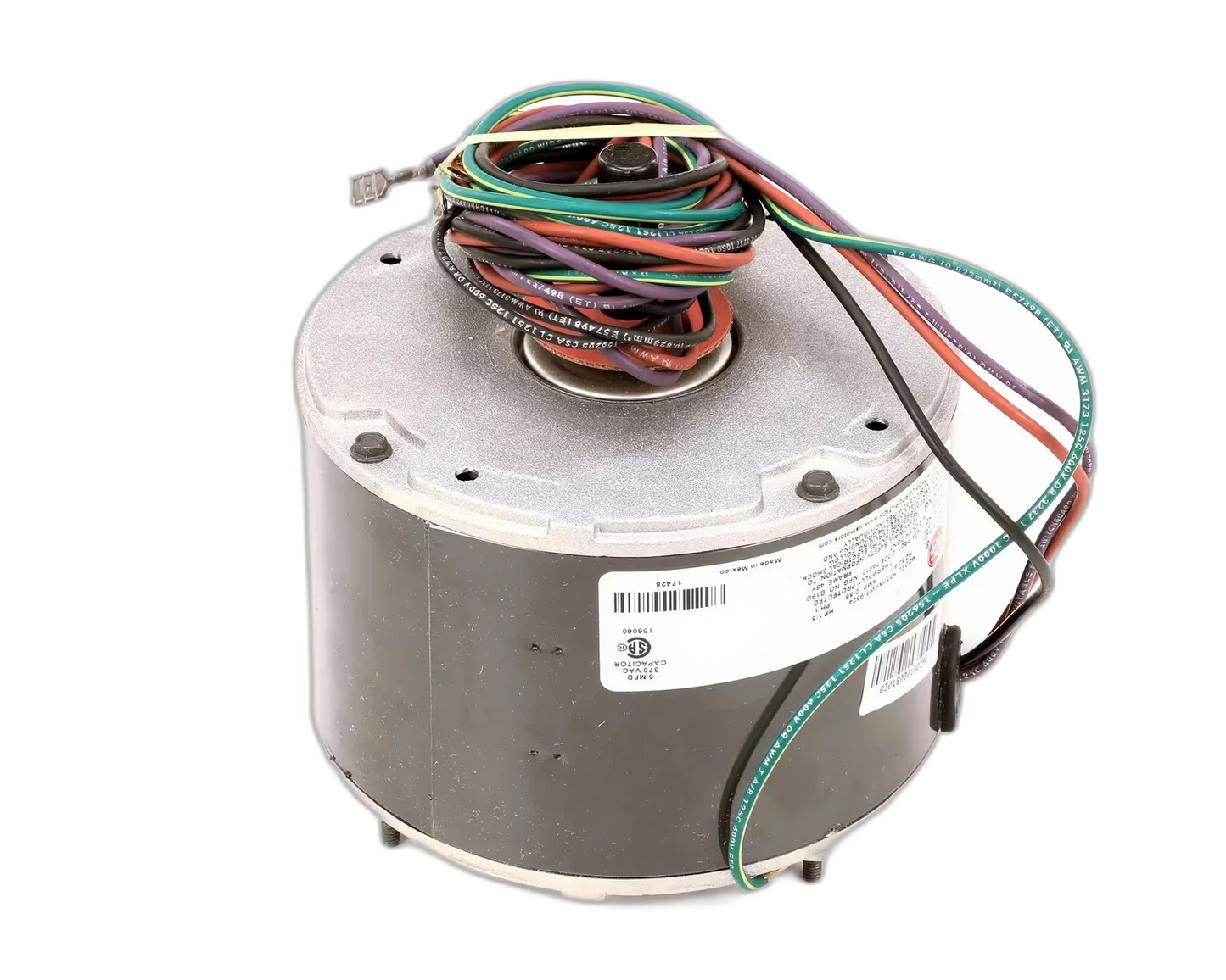Motor, Condenser, 208-230 Volt, Clockwise, 1/8 HP, 1075 RPM Blower Motors, Fan, Run Capacitors