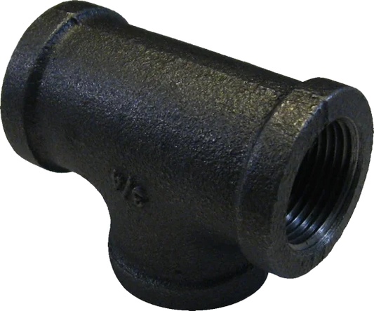 3/4" X 3/4" X 3/4" BLACK STEEL TEE Steel Fittings
