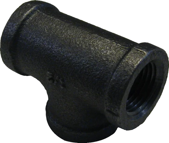 1/2" X 1/2" X 1/2" BLACK MALLEABLE STEEL TEE Steel Fittings