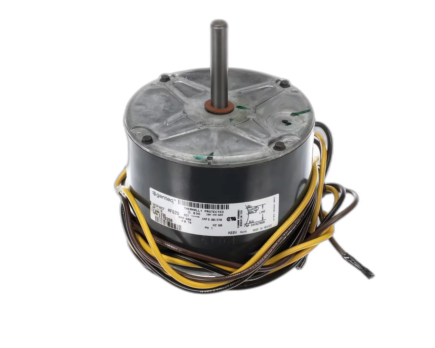 Fan Motor, Condenser, 208-230 Volt, 60HZ, 1PH, 800RPM, 1/10HP Blower Motors, Fan, Run Capacitors