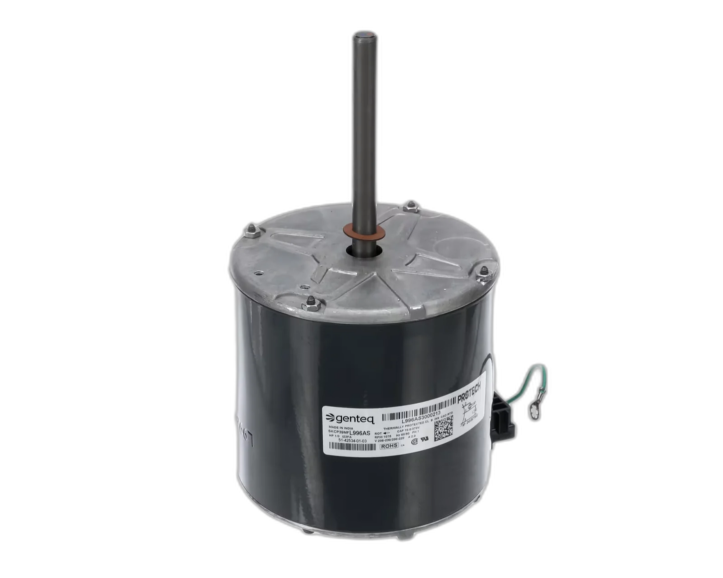 Condenser Motor, 200-230V, 50/60HZ, 1PH, 1075RPM, 1/3HP Blower Motors, Fan, Run Capacitors