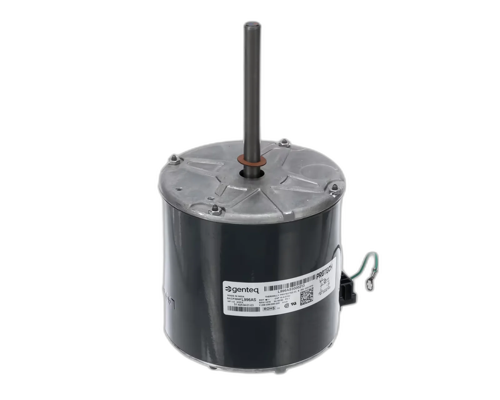 Condenser Motor, 200-230V, 50/60HZ, 1PH, 1075RPM, 1/3HP Blower Motors, Fan, Run Capacitors