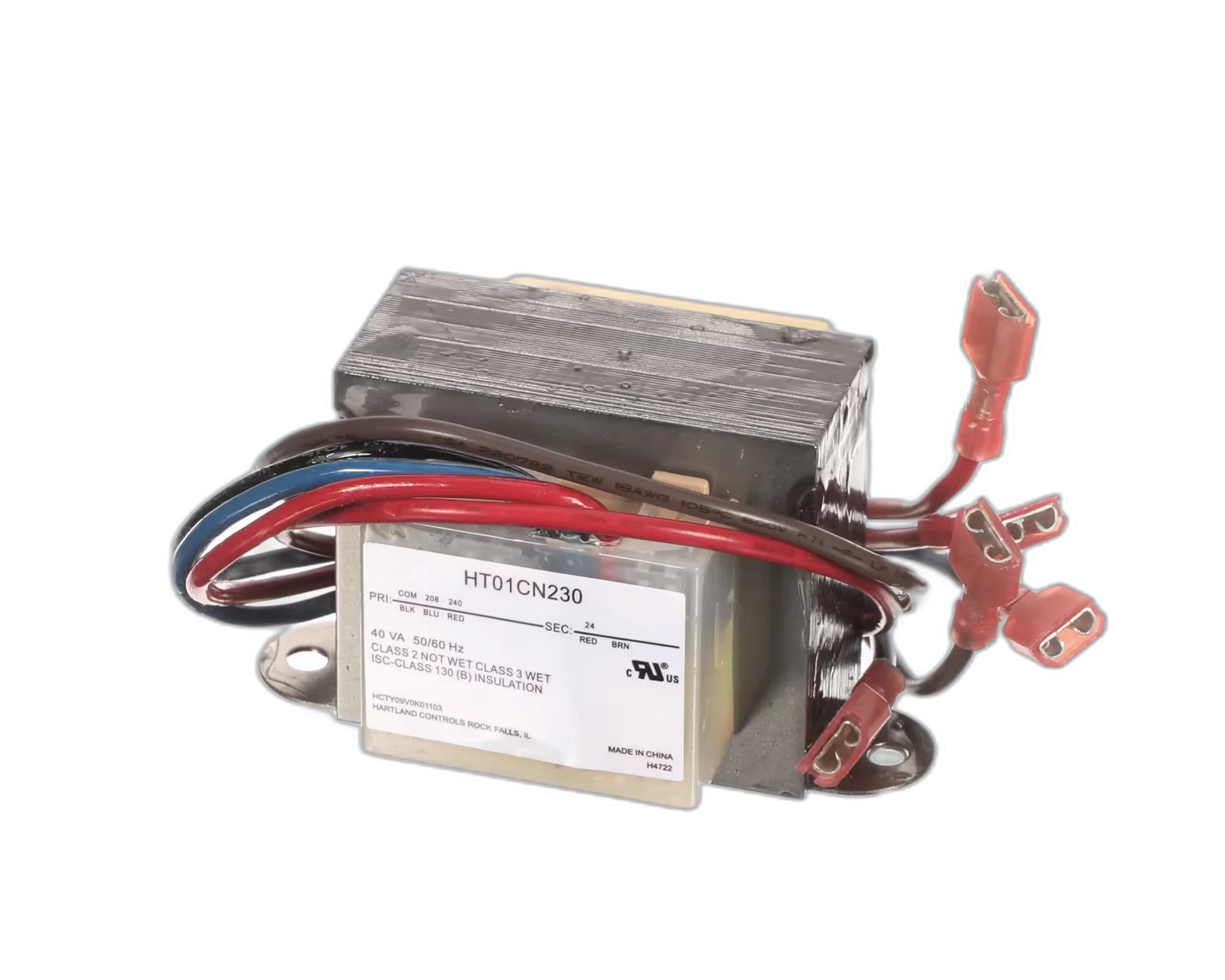 Transformer with Wire Leads, 208/240 to 24V, 50/60HZ, 40VA Electrical, Transformers, Relay