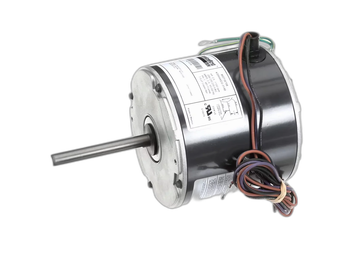 Motor, 208-230/200 Volt, 1100RPM, .40HP, 48 Frame Blower Motors, Fan, Run Capacitors