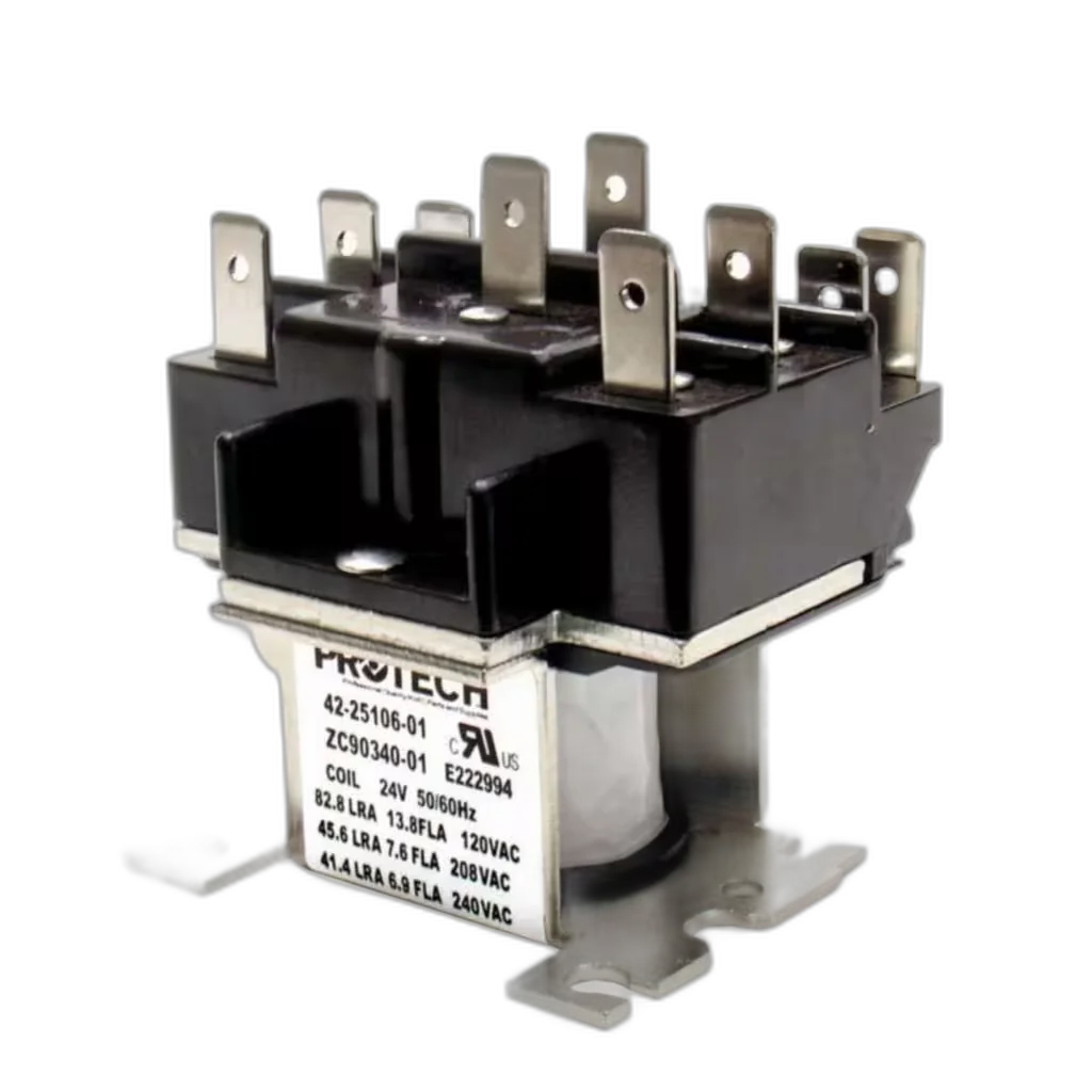 Defrost Relay, 24VAC 50/60HZ Coil, DPDT Electrical, Transformers, Relay