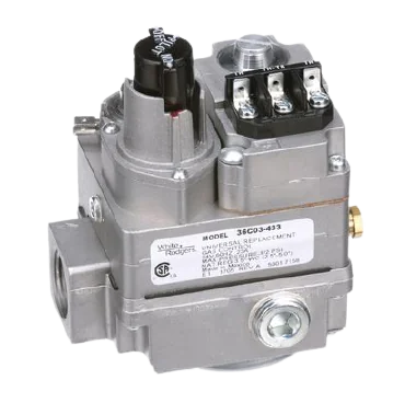 3/4" X 3/4" SINGLE STAGE GAS VALVE FAST OPENING WITH STANDING PILOT STRAIGHT THROUGH OR SIDE PORT Gas Control Valve, Regulators, Flexible Gas Line