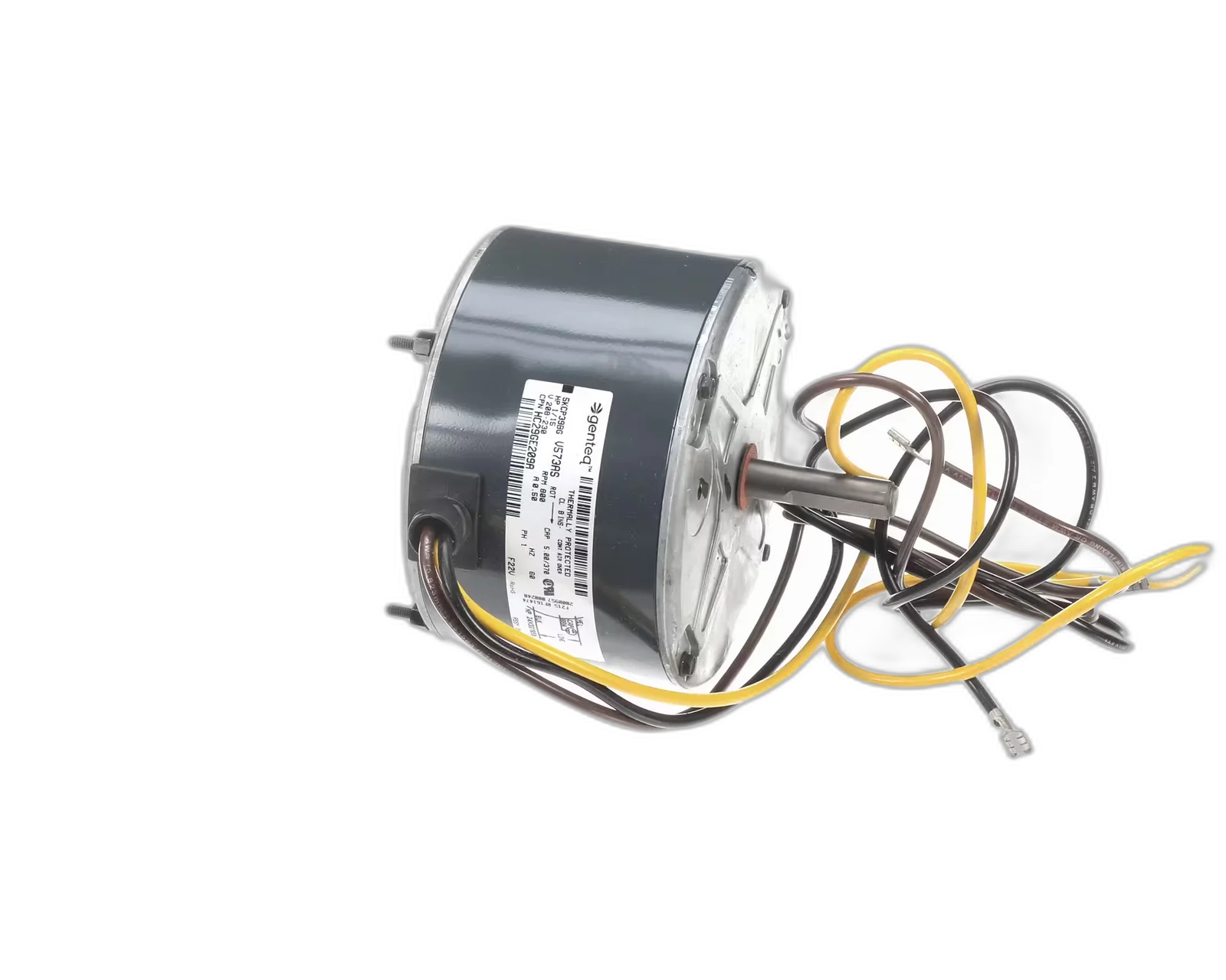 Fan Motor, Condenser, 208/230V, 60HZ, 1PH, 800RPM, 1/15HP, Clockwise Blower Motors, Fan, Run Capacitors